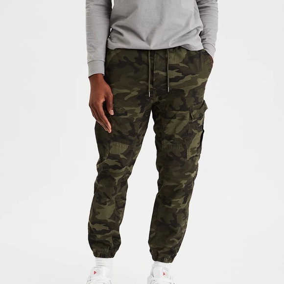 [14R]American Eagle AE Next Level Stretch Ripstop Camo Cargo Jogger - Picture 1 of 12